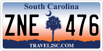 SC license plate ZNE476