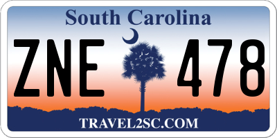 SC license plate ZNE478