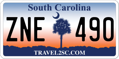 SC license plate ZNE490