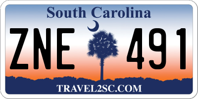 SC license plate ZNE491