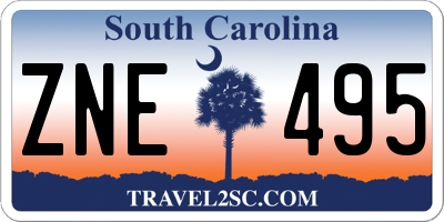 SC license plate ZNE495