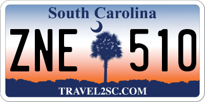 SC license plate ZNE510