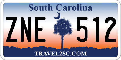 SC license plate ZNE512