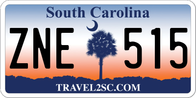 SC license plate ZNE515
