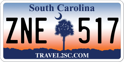 SC license plate ZNE517