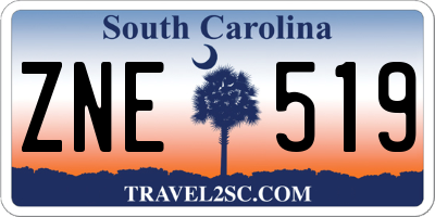SC license plate ZNE519
