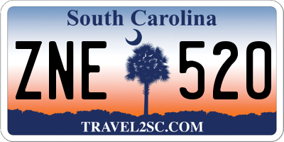 SC license plate ZNE520