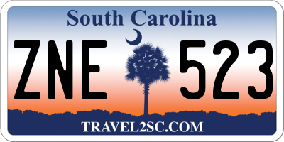 SC license plate ZNE523