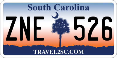 SC license plate ZNE526