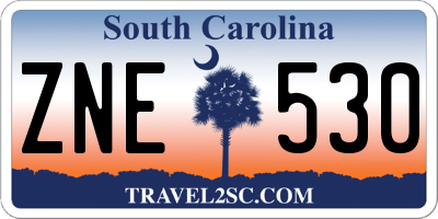 SC license plate ZNE530