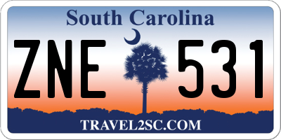 SC license plate ZNE531