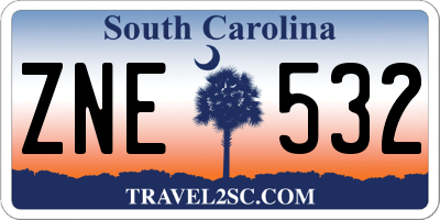 SC license plate ZNE532