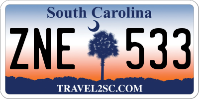 SC license plate ZNE533