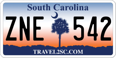 SC license plate ZNE542