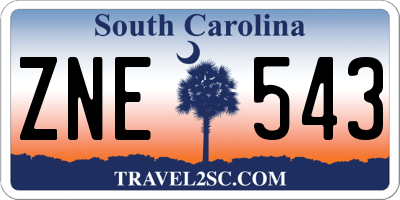 SC license plate ZNE543
