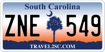 SC license plate ZNE549