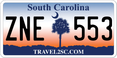 SC license plate ZNE553
