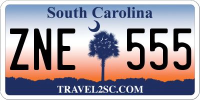 SC license plate ZNE555