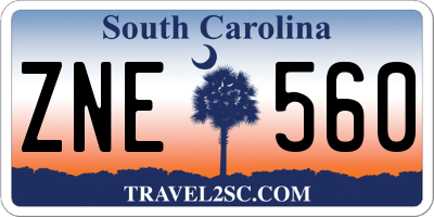 SC license plate ZNE560