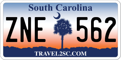 SC license plate ZNE562