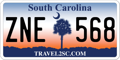 SC license plate ZNE568