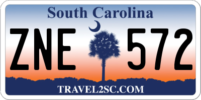 SC license plate ZNE572