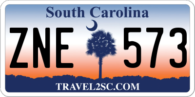 SC license plate ZNE573