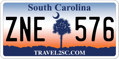 SC license plate ZNE576