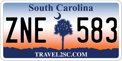 SC license plate ZNE583