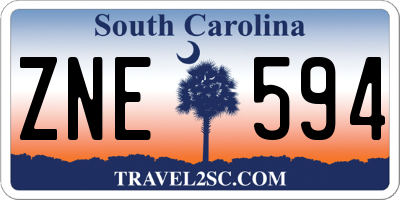 SC license plate ZNE594