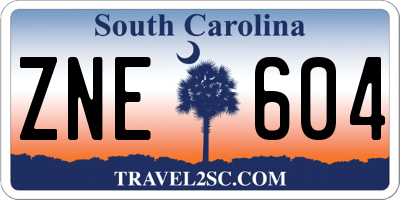 SC license plate ZNE604