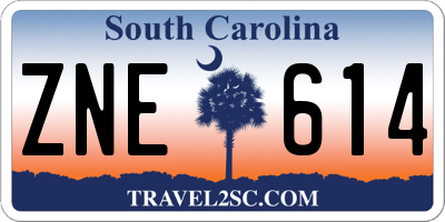 SC license plate ZNE614