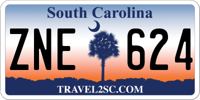 SC license plate ZNE624