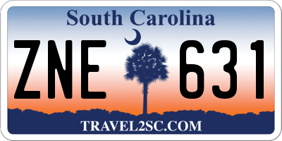 SC license plate ZNE631
