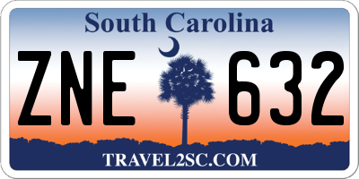 SC license plate ZNE632