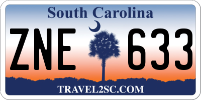 SC license plate ZNE633