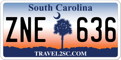 SC license plate ZNE636