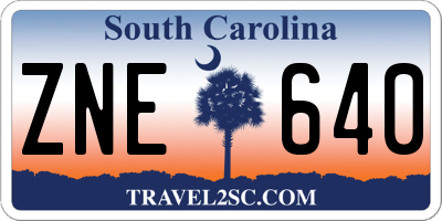 SC license plate ZNE640
