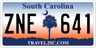 SC license plate ZNE641