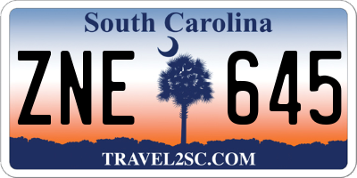 SC license plate ZNE645
