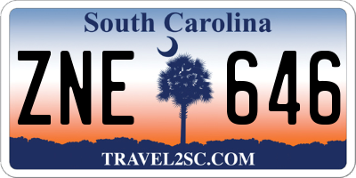 SC license plate ZNE646