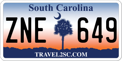 SC license plate ZNE649