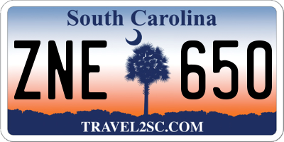SC license plate ZNE650