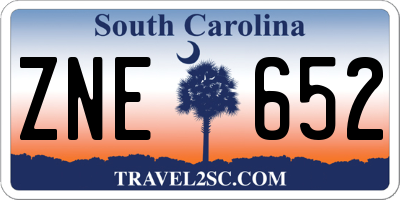 SC license plate ZNE652