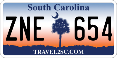 SC license plate ZNE654