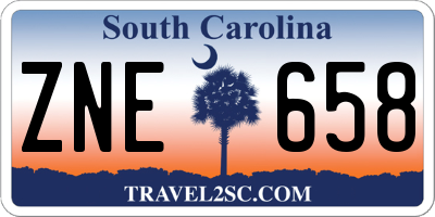 SC license plate ZNE658