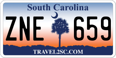SC license plate ZNE659