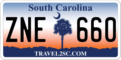 SC license plate ZNE660