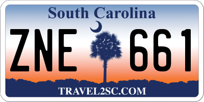 SC license plate ZNE661