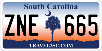 SC license plate ZNE665